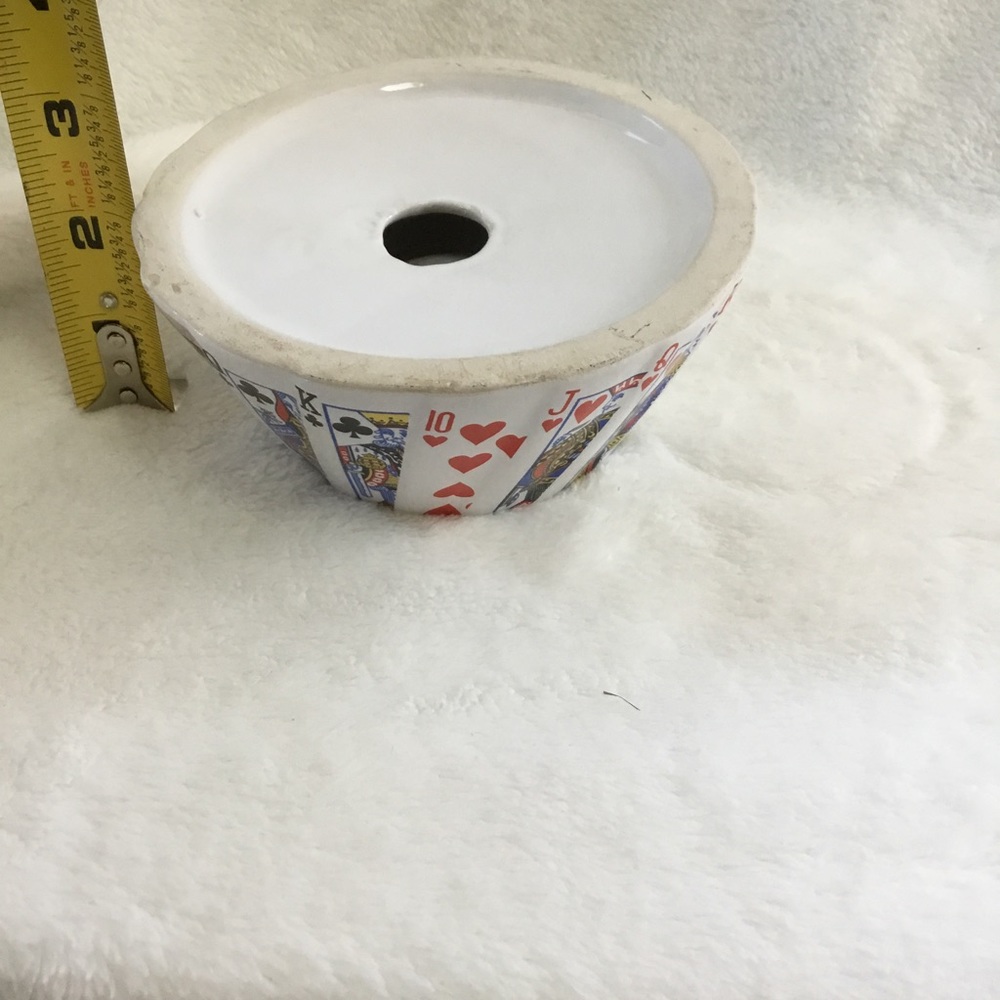 ~CERAMIC POKER PLAYING CARDS CIGARETTE ASHTRAY~ - Picture 10 of 11